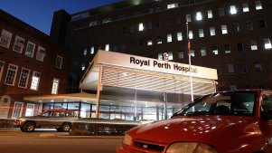 A 20-year-old man is being treated for a stab wound at Perth Royal Hospital.