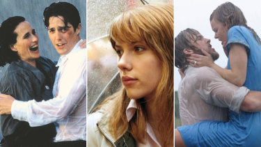 Getting wet in ‘Four Weddings and a Funeral’, ‘Lost In Translation’ and ‘The Notebook’.
