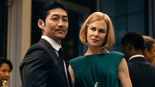 Brian Tee and Nicole Kidman in Expats.