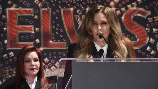 Lisa Marie Presley (right) suffered a cardiac arrest at her home in California.