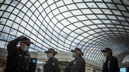 File photo of police at Chadstone Shopping Centre.