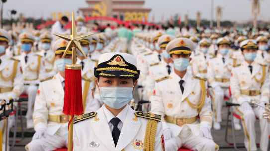 China celebrates its centenary in Tiananmen Square. 
