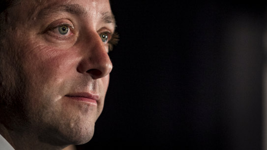 Former opposition leader Matthew Guy, pictured conceding defeat in the 2018 election, wants another go at the top job.