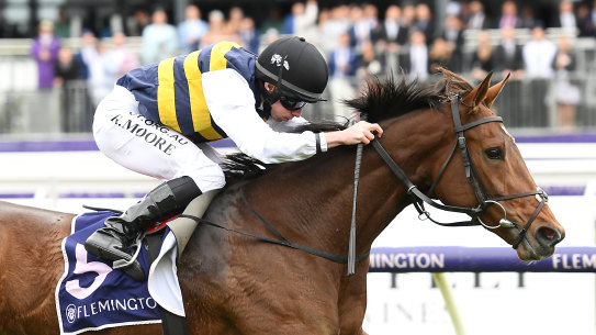 True Self will be ridden by Declan Bates in Saturday's Caulfield Cup.