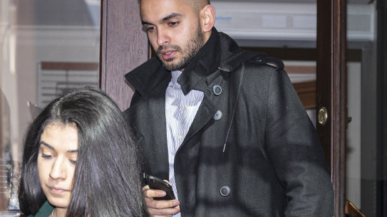 Eathan Cruse leaves at the Supreme Court on Monday.