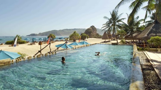 The seaside pool at Novotel Lombok.