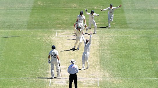Coverage of the Gabba Test reverted to one camera behind the wicket for a time, after a power failure disrupted coverage.
