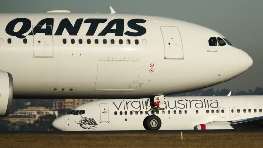 Research for the federal government’s competition taskforce shows big falls in airfare prices on routes with two or more competitors.