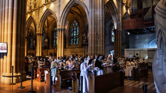 Sydneysiders attend Christmas mass at St Mary’s Cathedral last year.