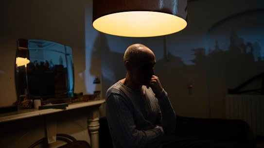 Nathan Clapham, one of 11 at-risk residents a St Kilda rooming house being forced out by the sale of the multimillion dollar mansion.