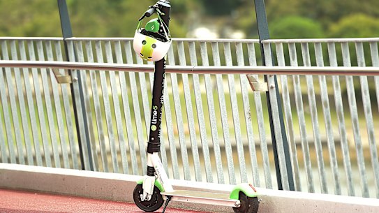The scooters have taken over Brisbane's footpaths as a new mobility device.