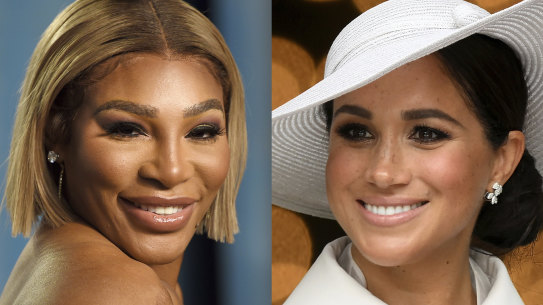 Serena Williams appeared on Meghan, Duchess of Sussex’s new podcast.