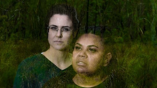 From left: Suzannah Henty with Keicha Day. Both women want the Henty name and monuments to the family removed from the area due to the Henty settlers removing Indigenous people from their land, killing many in the process in the 1830s. They want place names to honour Indigenous culture and markers recognising the sites of massacres. Henty became aware of her family’s role in what she called genocide only when she heard a lecture given by a Gunditjmara man at university. Day says of meeting Henty: “I truly believe that the ancestors brought us together – where we’re supposed to be here at the right time. And so I’m going to honour that.”