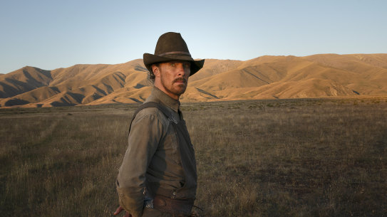 Benedict Cumberbatch in Jane Campion’s The Power of the Dog. The Netflix film earned a whopping 12 Oscar nominations.