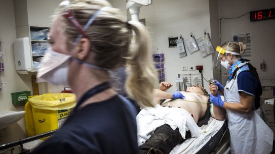 Victoria’s overloaded emergency departments are often running at part capacity due to critical staff shortages.