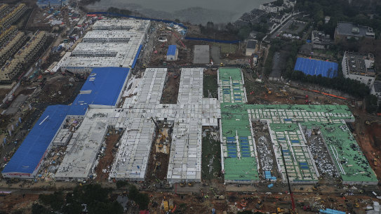 The hospital built to treat coronavirus patients has been completed in in Wuhan, China.