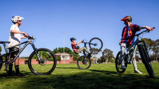 Locals at Shore Reserve in Pascoe Vale South.