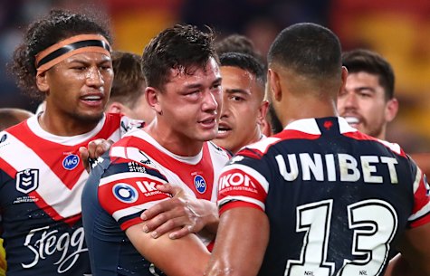 Joseph Manu’s badly swollen face.