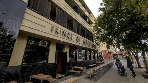The Prince of Wales hotel in St Kilda.
