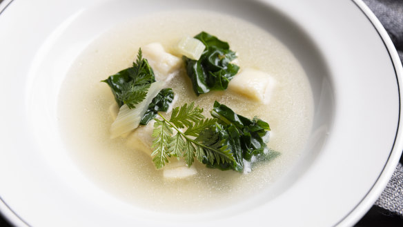 Go-to dish: Parmesan broth with potato gnocchi.