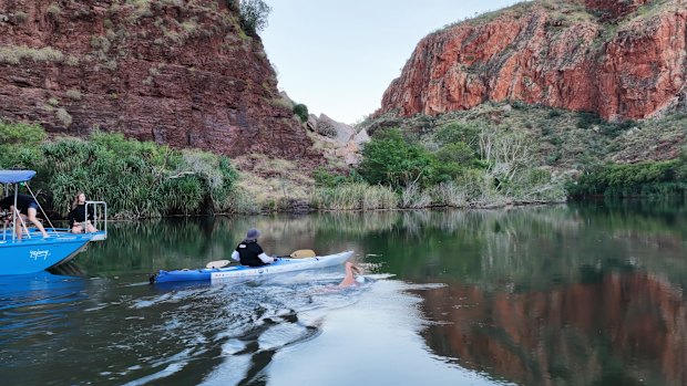 Andy Donaldson on his record-making swim in Lake Argyle.