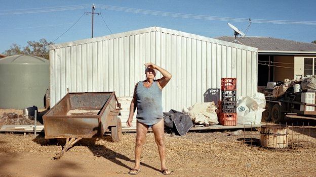 Barry “Cookie” Burke, at home, Wubalawun Country, Larrimah, Northern Territory, 2018. 