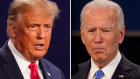 Democratic presidential candidate former Vice President Joe Biden and President Donald Trump during the second and final presidential debate.