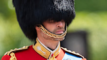 Prince William sported his beard with his military uniform