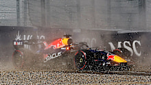 Max Verstappen crashed in the dying moments.