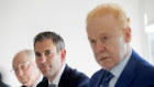 Left to right: Former prime minister Paul Keating, Federal Treasurer Jim Chalmers and Visy Industries executive chairman Anthony Pratt at the superannuation roundtable.