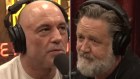Podcast kingmaker Joe Rogan and actor Russell Crowe.