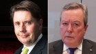 Star Entertainment former chief executive Matt Bekier and chairman John O’Neill. 