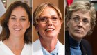 From left: teal MPs Sophie Scamps, Zoe Daniel and Zali Steggall.