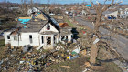 Homes are badly destroyed after a tornado ripped through Mayfield, Kentucky.