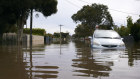 Flooding in Shepparton, about two hours north of Melbourne, made getting around town a difficult task. 