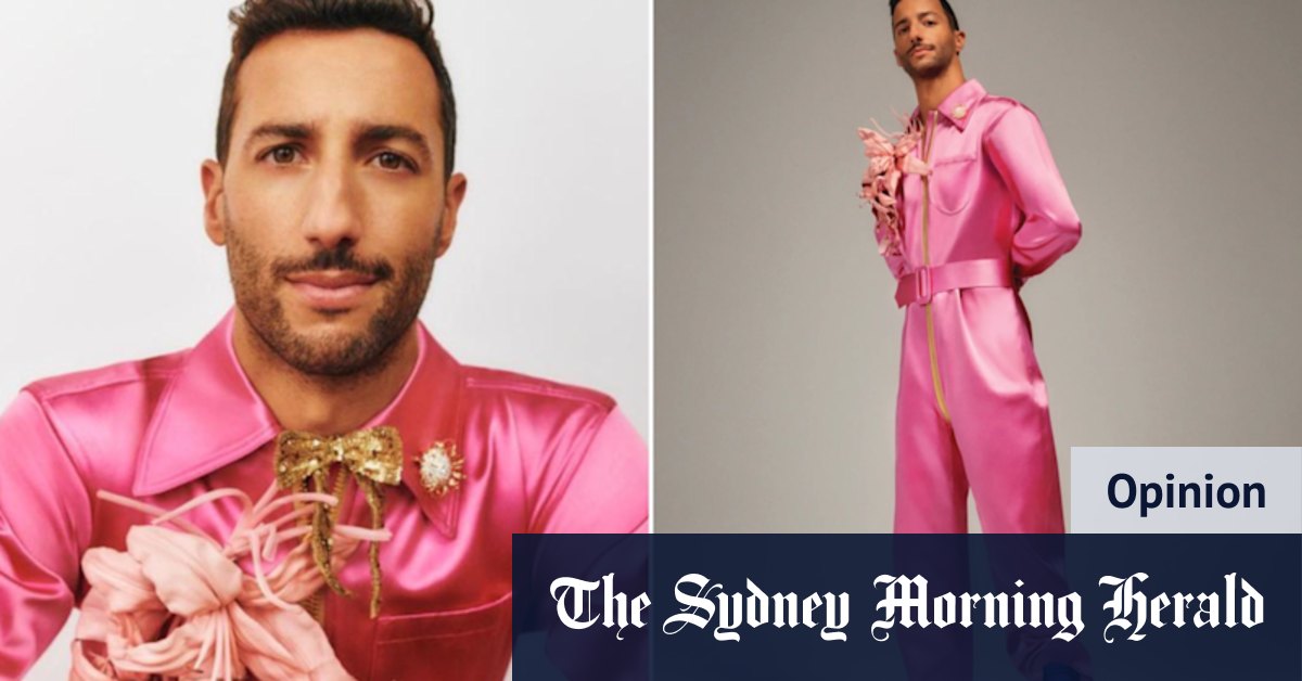 F1 driver Daniel Ricciardo is pretty in pink in Vanity Fair shoot