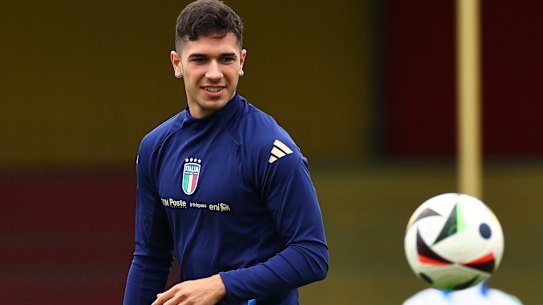 Cristian Volpato in an Italy U21 camp in May. 