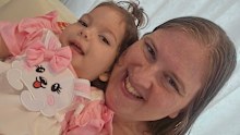 Sydney toddler Abigail D’Silva with her mother Sam. Abigail, who has cerebral palsy and a brain injury, has been granted a NSW Companion Card after the government twice rejected the family’s application.
