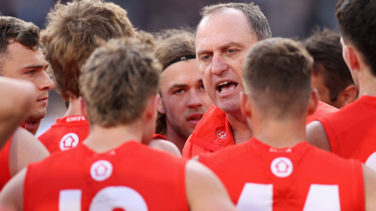 John Longmire says the Swans’ next generation have taken responsibility for the club’s future.
