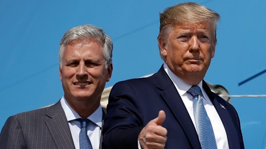 President Donald Trump and Robert O'Brien.