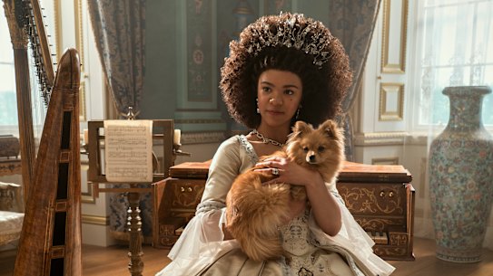 India Amarteifio as Young Queen Charlotte.