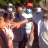 ormer East Timorese president and prime minister Xanana Gusmao slaps a mourner at least three times outside a COVID isolation facility in Dili yesterday. 