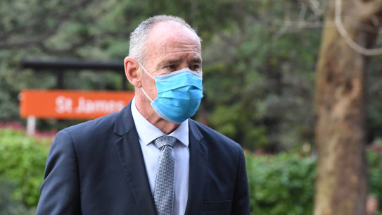 SMH News Sydney. Story: Sarah McPhee - Chris Dawson arrives at the Supreme Court, Sydney.  Photo Peter Rae. Thursday  7 July, 2022