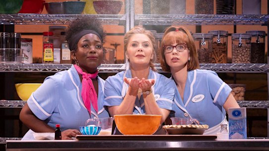 Gabriyel Thomas, Natalie Bassingthwaighte and Mackenzie Dunn in waitress.