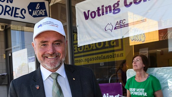 Kevin Bailey on the campaign trail last year. The Conservative politician is also a former top 20 shareholder in IOOF. 