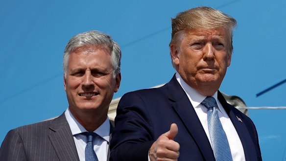 Robert O'Brien, left, with President Donald Trump last year.