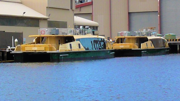 Two of the new River Class ferries.