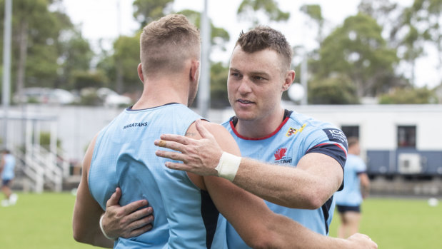 Jack Dempsey at Waratahs training on Monday. 