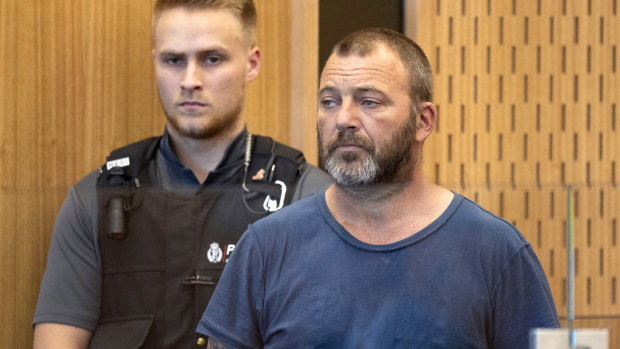 Philip Arps, in the dock at the District Court in Christchurch, has pleaded guilty to sharing a livestream video of the attack recorded by the gunman. 