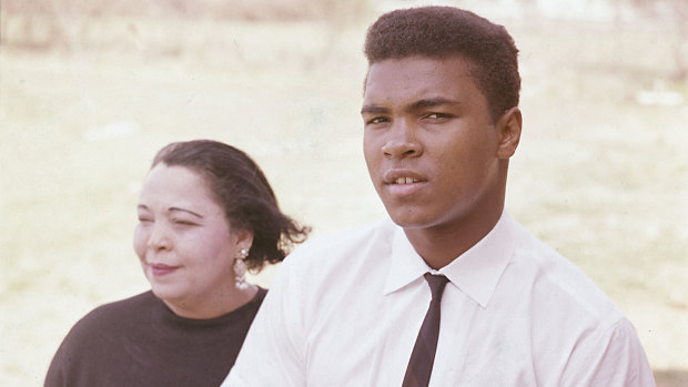 The Cassius Clay, Muhammad Ali,  with his mother, Odessa Grady Clay in 1963.